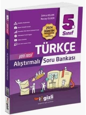 Gizli Yayınları 5.Sınıf Türkçe Yeni Nesil Alıştırmalı Soru Bankası