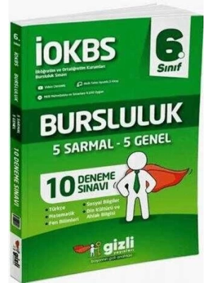 Gizli Yayınları 6. Sınıf İokbs Bursluluk 10 Deneme Sınavı