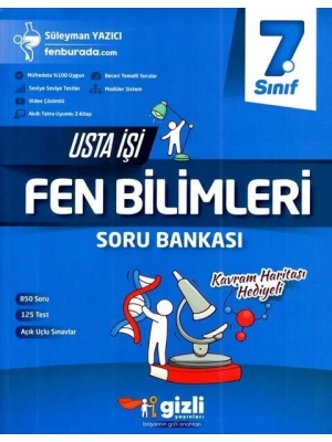 Gizli Yayınları 7. Sınıf Fen Bilimleri Usta İşi Soru Bankası