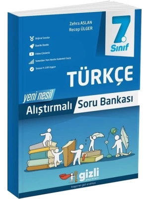 Gizli Yayınları 7. Sınıf Türkçe Alıştırmalı Soru Bankası