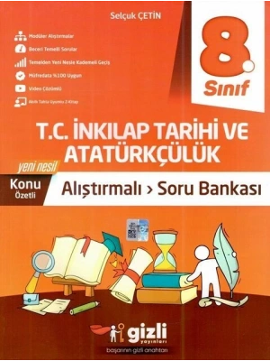 Gizli Yayınları 8. Sınıf İnkılap Tarihi ve Atatürkçülük Alıştırmalı Soru Bankası