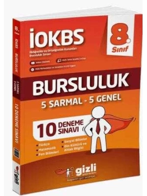 Gizli Yayınları 8. Sınıf İOKBS Bursluluk 10 Deneme Sınavı