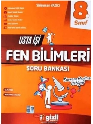 Gizli Yayınları 8. Sınıf LGS Fen Bilimleri Usta İşi Soru Bankası