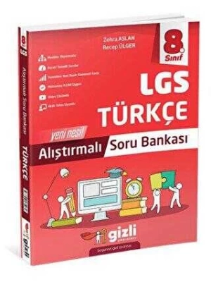 Gizli Yayınları 8. Sınıf Türkçe Alıştırmalı Soru Bankası