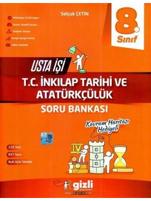 Gizli Yayınları 8. Sınıf Usta İşi T.C. İnkılap Tarihi ve Atatürkçülük Soru Bankası