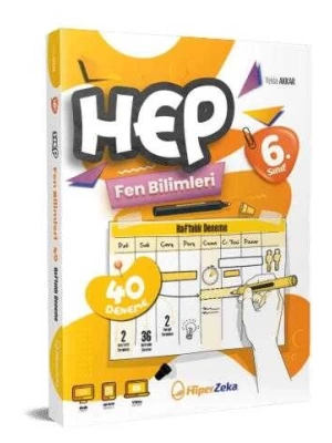 Hiper Zeka Yayınları 2025 6. Sınıf Haftalık HEP Fen Bilimleri 40 Deneme