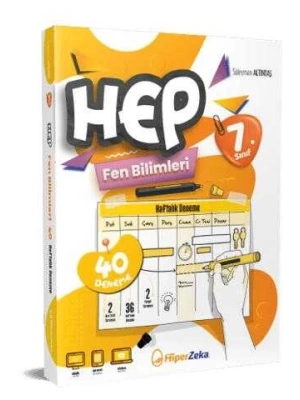 Hiper Zeka Yayınları 2025 7. Sınıf Haftalık HEP Fen Bilimleri 40 Deneme