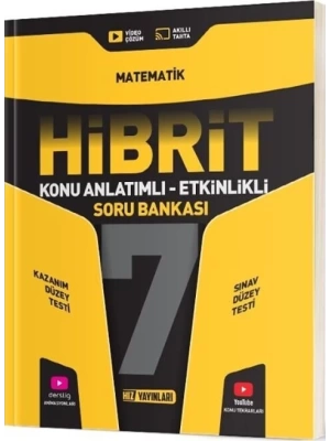 Hız Yayınları 7. Sınıf Matematik HİBRİT Konu Anlatımlı Etkinlikli Soru Bankası