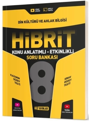 Hız Yayınları 8. Sınıf Din Kültürü ve Ahlak Bilgisi HİBRİT Konu Anlatımlı Etkinlikli Soru Bankası