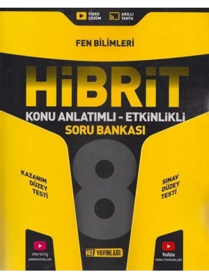 Hız Yayınları 8. Sınıf Fen Bilimleri HİBRİT Konu Anlatımlı Etkinlikli Soru Bankası