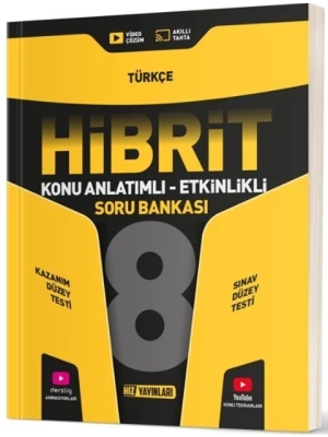 Hız Yayınları 8. Sınıf Türkçe HİBRİT Konu Anlatımlı Etkinlikli Soru Bankası Hız Yayınları 8. Sınıf Türkçe HİBRİT Konu Anlatımlı Etkinlikli Soru Bankası