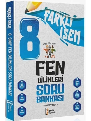 İsem Yayınları 2024 8. Sınıf Fen Bilimleri Farklı İsem Soru Bankası