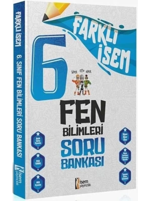 İsem Yayınları 6. Sınıf Farklı İsem Fen Bilimleri Soru Bankası