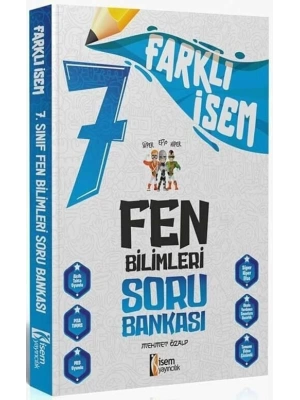 İsem Yayınları 7. Sınıf Farklı İsem Fen Bilimleri Soru Bankası