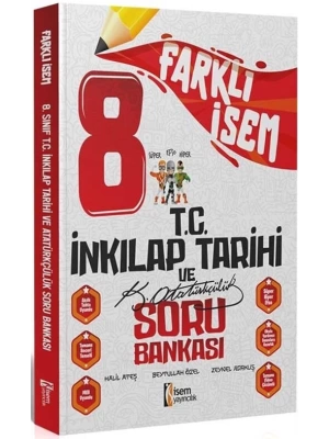 İsem Yayınları 8. Sınıf Farklı İsem T.C. İnkılap Tarihi ve Atatürkçülük Soru Bankası