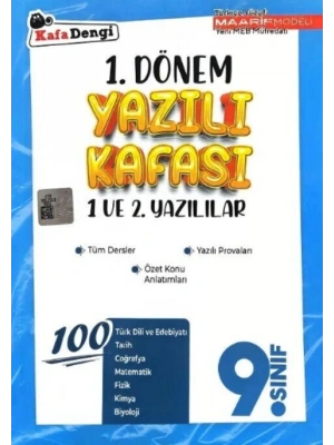 Kafa Dengi Yayınları 9. Sınıf 1. Dönem Yazılı Kafası 1. ve 2. Yazılılar