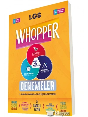 Limit Yayınları 8. Sınıf LGS 1. Dönem Whopper 3 lü Deneme Seti