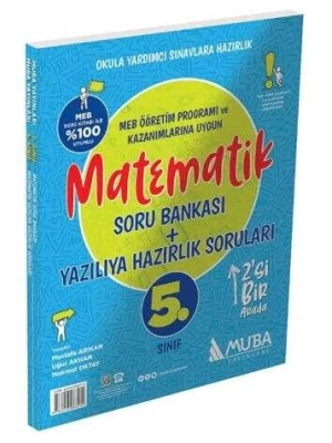 Muba Yayınları 5. Sınıf Matematik Soru Bankası + Yazılıya Hazırlık Soruları 2`si 1 Arada