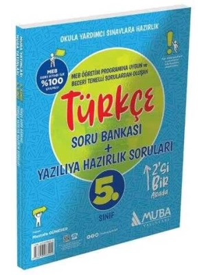 Muba Yayınları 5. Sınıf Türkçe Soru Bankası + Yazılıya Hazırlık Soruları 2`si 1 Arada