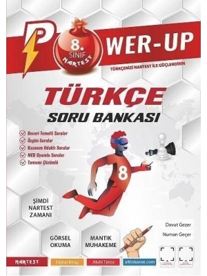 Nartest Yayınları 8. Sınıf Türkçe Power Up Soru Bankası