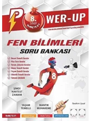 Nartest Yayınevi 8. Sınıf Power-Up Fen Bilimleri Soru Bankası