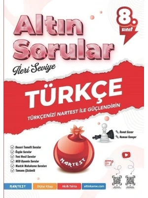 Nartest Yayınları 8. Sınıf Türkçe Altın Sorular