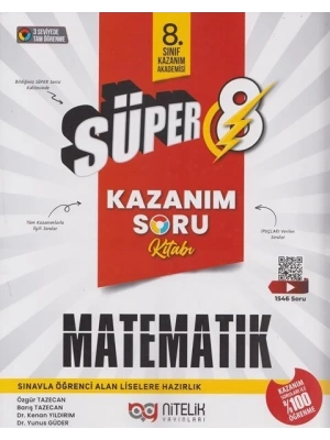 NİTELİK 8 SINIF SÜPER MATEMATİK KAZIANIM SORU