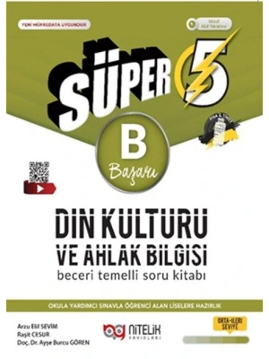 Nitelik Yayınları 5. Sınıf Din Kültürü ve Ahlak Bilgisi Süper B Beceri Temelli Soru Kitabı