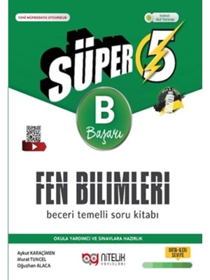 Nitelik Yayınları 5. Sınıf Fen Bilimleri Süper B Beceri Temelli Soru Kitabı