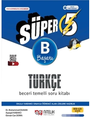 Nitelik Yayınları 5. Sınıf Türkçe Süper B Beceri Temelli Soru Kitabı