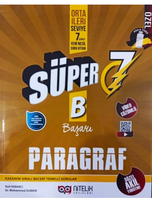 NİTELİK YAYINLARI 7 SINIF SÜPER PARAGRAF B SORU BANKASI