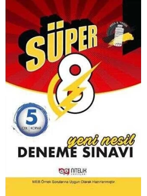 NİTELİK YAYINLARI 8 SINIF SÜPER 5 Lİ DENEME