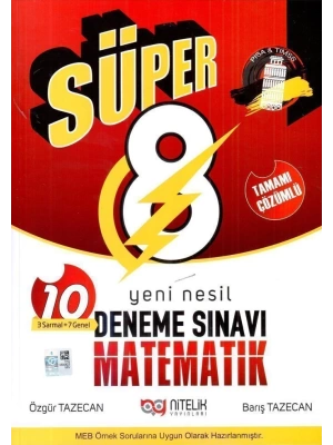 NİTELİK YAYINLARI 8 SINIF SÜPER MATEMATİK 10 LU DENEME