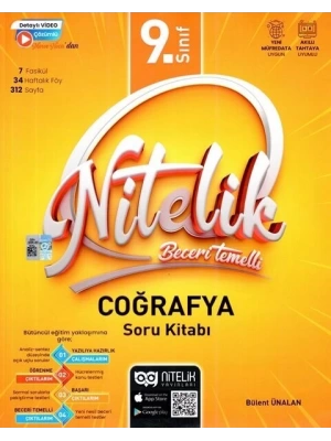 Nitelik Yayınları 9. Sınıf Coğrafya Nitelik Beceri Temelli Soru Kitabı