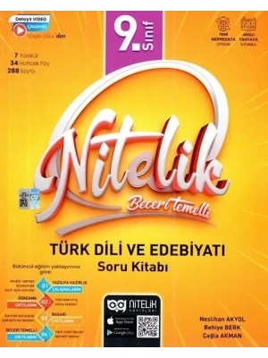 Nitelik Yayınları 9. Sınıf Türk Dili ve Edebiyatı Nitelik Beceri Temelli Soru Kitabı