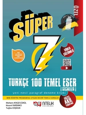 NİTELİK YAYINLARI7 SINIF SÜPER TÜRKÇE 100 TEMEL ESER SEÇMELER