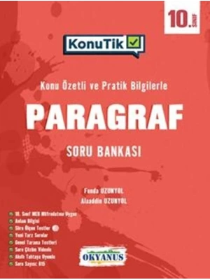 Okyanus Yayınları 10. Sınıf KonuTik Paragraf Soru Bankası