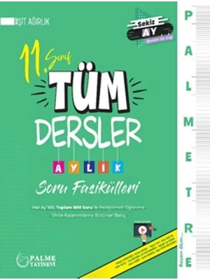 PALME  YAYINLARI 11 SINIF  TÜM DERSLER EŞİT AĞIRLIK SORU BANKASI