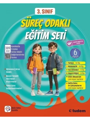 Tudem 3. Sınıf Süreç Odaklı Eğitim Seti 6 Kitap