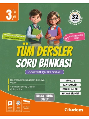 TUDEM 3.Sınıf Tüm Dersler Soru Bankası - 2026