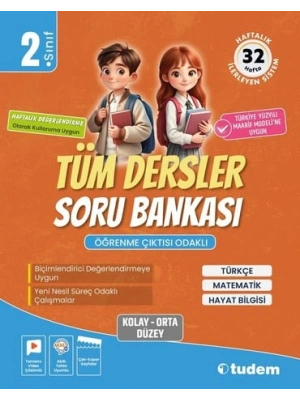 Tudem Yayınları 2. Sınıf Tüm Dersler Soru Bankası