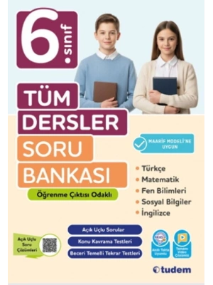 Tudem Yayınları 6. Sınıf Tüm Dersler Soru Bankası