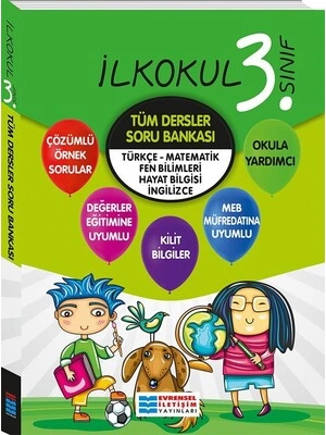 EVRENSEL İLETİŞİM YAYINLARI 3 SINIF TÜM DERSLER SORU BANKASI