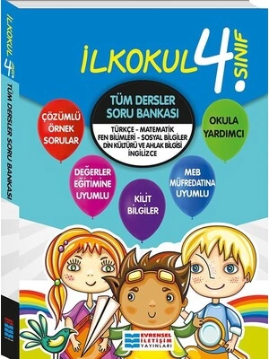 EVRENSEL İLETİŞİM  YAYINLARI 4 SINIF TÜM DERSLER SORU BANKASI