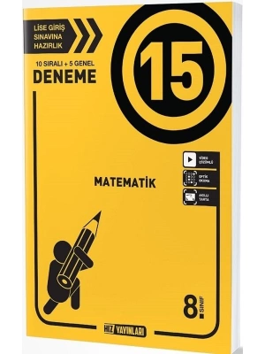 HIZ YAYINLARI 8 SINIF MATEMATİK 15Lİ DENEME