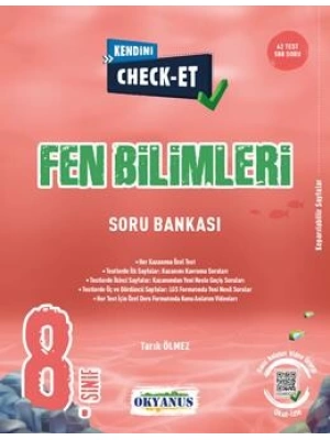 OKYANUS YAYINLARI 8 SINIF CHECK-ET FEN BİLİMLERİ  SORU BANKASI