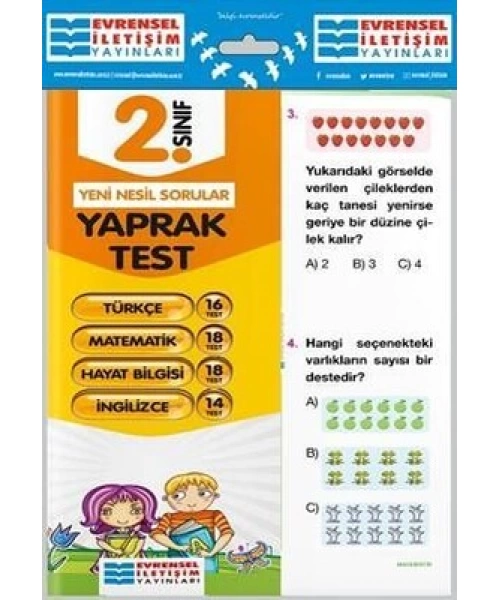 EVRENSEL İLETİŞİM  YAYINLARI 2 SINIF TÜM DERSLER YAPRAK TEST