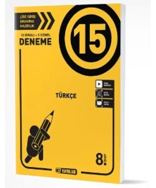 HIZ YAYINLARI 8 SINIF  TÜRKÇE 15 Lİ DENEME