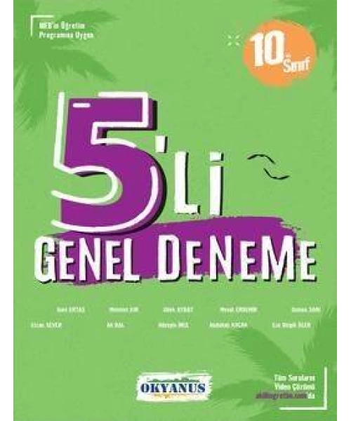 OKYANUS 10. SINIF 5 Lİ DENEME SINAVI