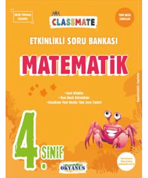 OKYANUS YAYINLARI 4 SINIF CLASSMATE MATEMATİK SORU BANKASI